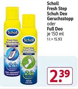 Scholl Fresh Step Schuh Deo Geruchsstopp oder Fuß Deo