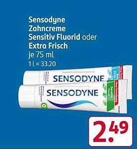 Sensodyne Zahncreme Sensitiv Fluorid oder Extra Frisch