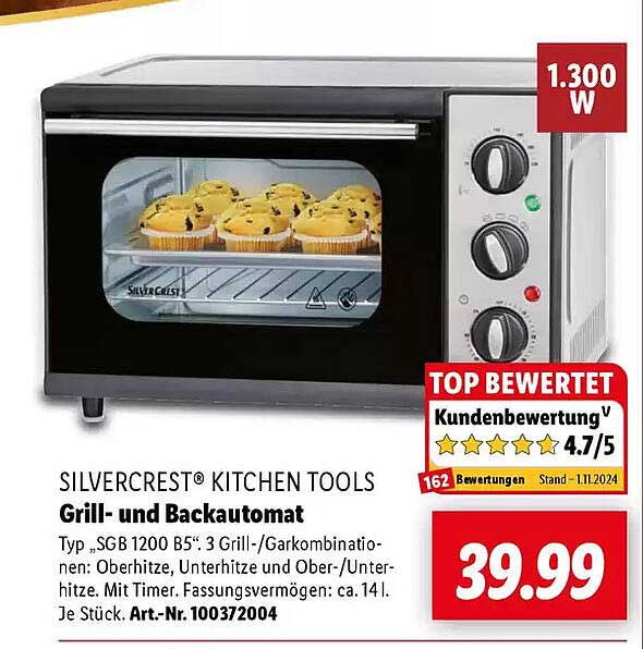 SILVERCREST® KITCHEN TOOLS Grill- und Backautomat