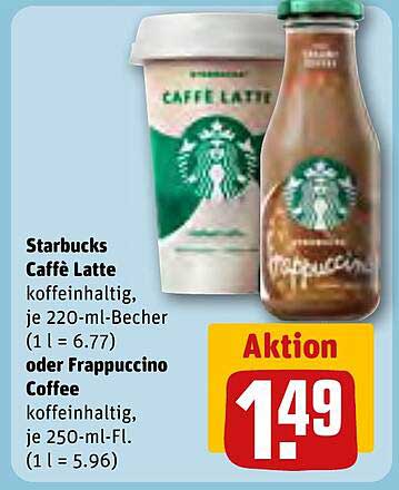 Starbucks Caffè Latte oder Frappuccino Coffee