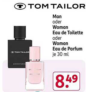 Tom Tailor Man oder Woman Eau de Toilette oder Woman Eau de Parfum je 30 ml