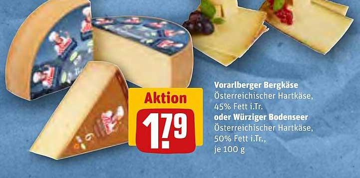 Vorarlberger Bergkäse oder Würziger Bodenseer