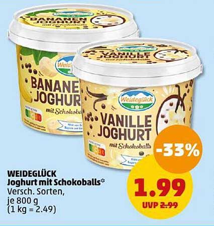 WEIDEGLÜCK Joghurt mit Schokoballs*