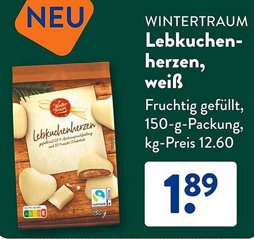 WINTERTRAUM Lebkuchenherzen, weiß