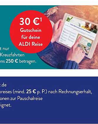 30 € Gutschein für deine ALDI Reise