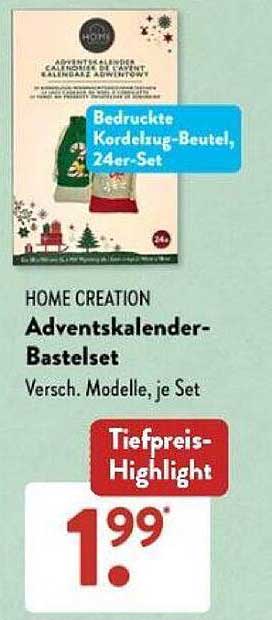 Adventskalender-Bastelset