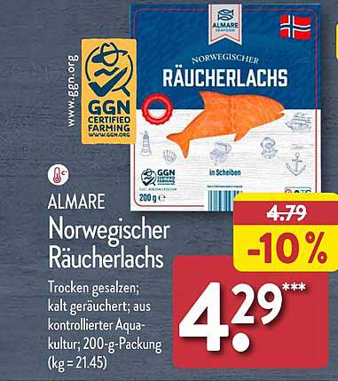 ALMARE Norwegischer Räucherlachs