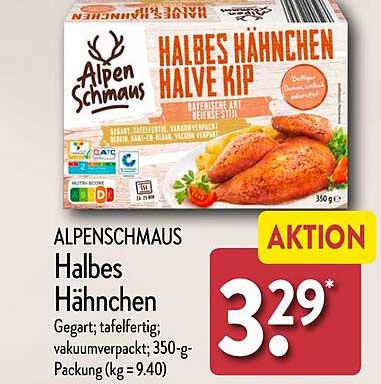 ALPENSCHMAUS Halbes Hähnchen