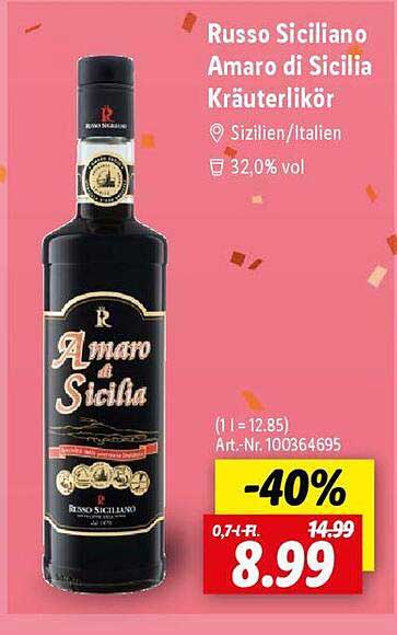 Amaro di Sicilia Kräuterlikör