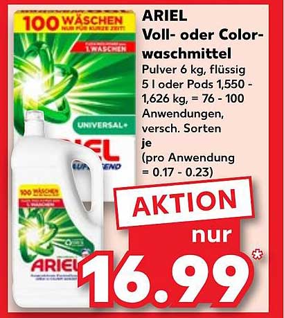 ARIEL Voll- oder Colorwaschmittel