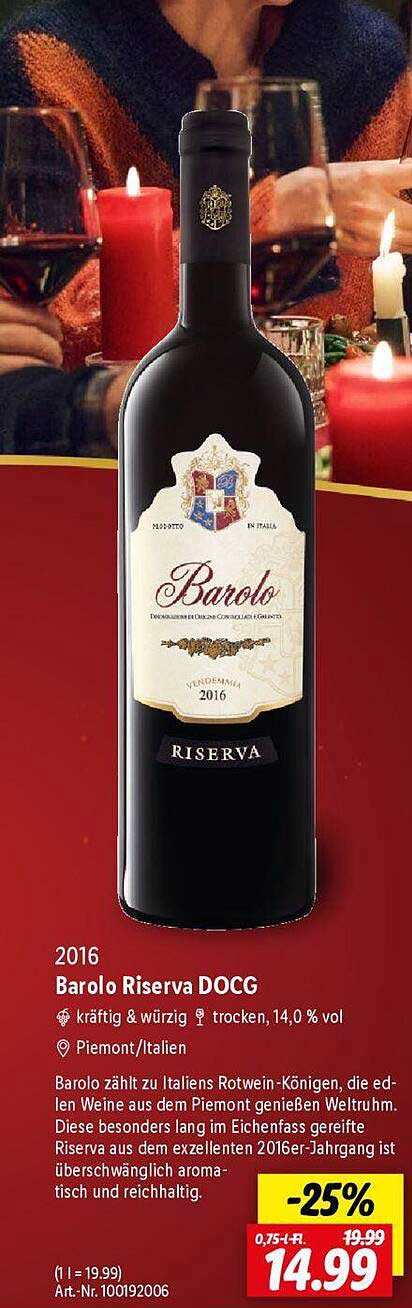 Barolo Riserva DOCG