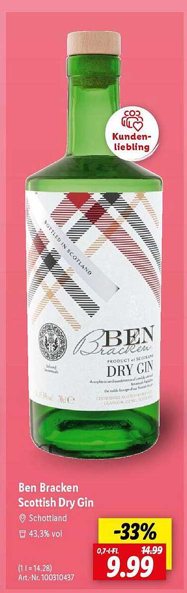 Ben Bracken Scottish Dry Gin