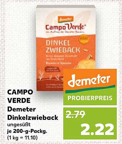 CAMPO VERDE Demeter Dinkelzwieback