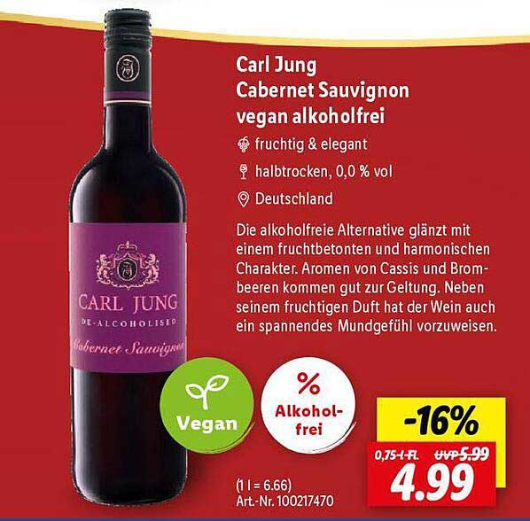 Carl Jung Cabernet Sauvignon vegan alkoholfrei