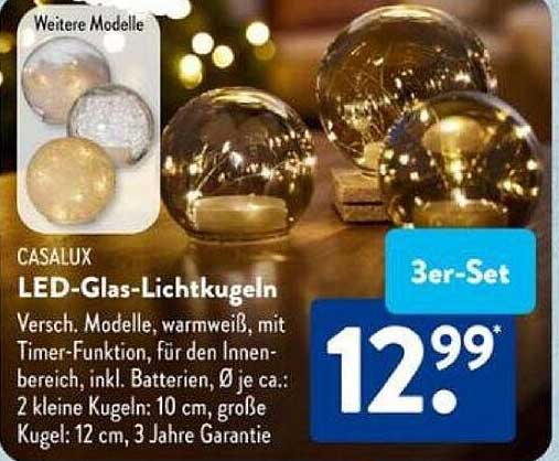 CASALUX LED-Glas-Lichtkugeln