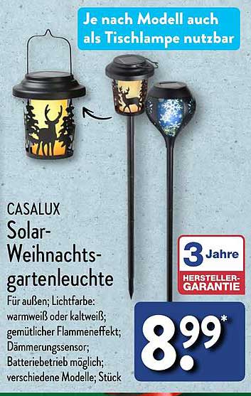 CASALUX Solar-Weihnachtsgartenleuchte