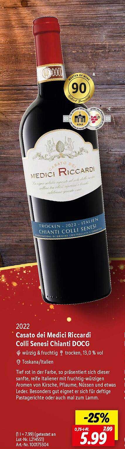 Casato dei Medici Riccardi Colli Senesi Chianti DOCG