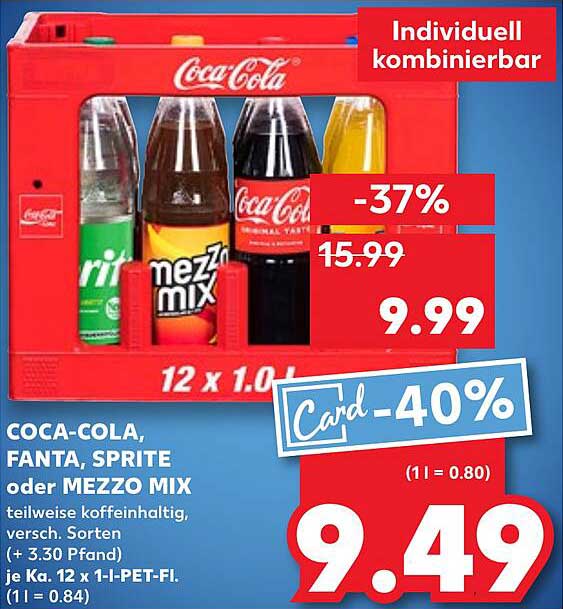 COCA-COLA, FANTA, SPRITE oder MEZZO MIX