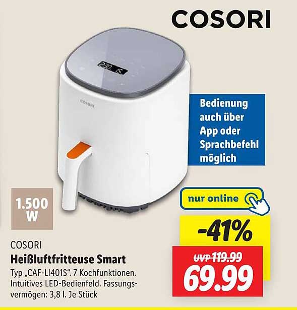 COSORI Heißluftfritteuse Smart