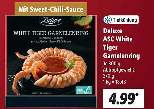 Deluxe ASC White Tiger Garnelenring