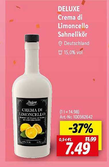 DELUXE Crema di Limoncello Sahnelikör