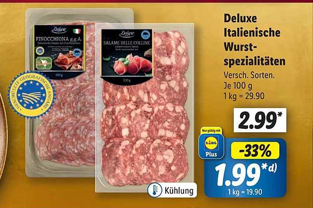 Deluxe Italienische Wurst-spezialitäten