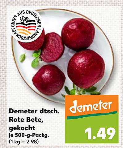 Demeter dtsch. Rote Bete, gekocht