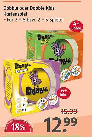 Dobble oder Dobble Kids Kartenspiel