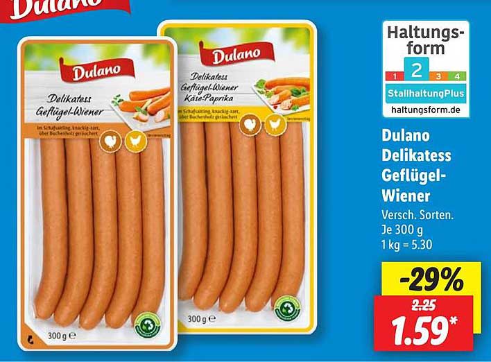 Dulano Delikatess Geflügel-Wiener