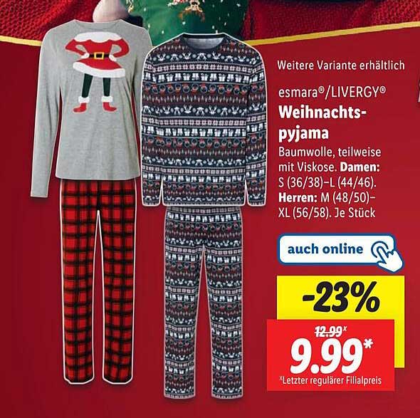 esmará®/LIVERGY® Weihnachts-pyjama