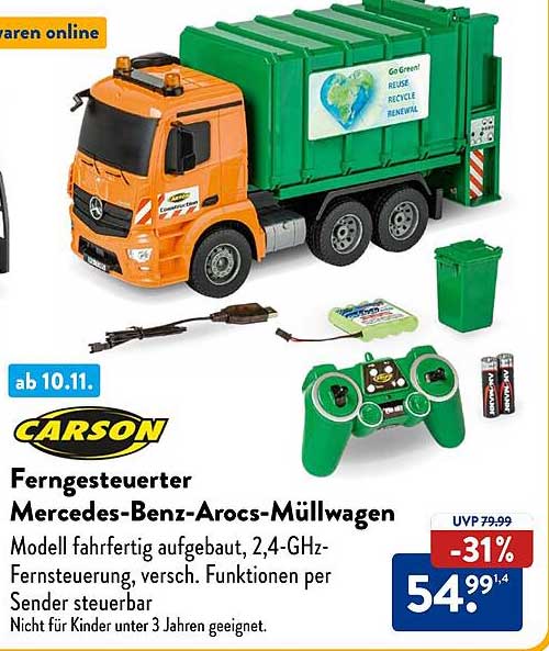 Ferngesteuerter Mercedes-Benz-Arocs-Müllwagen