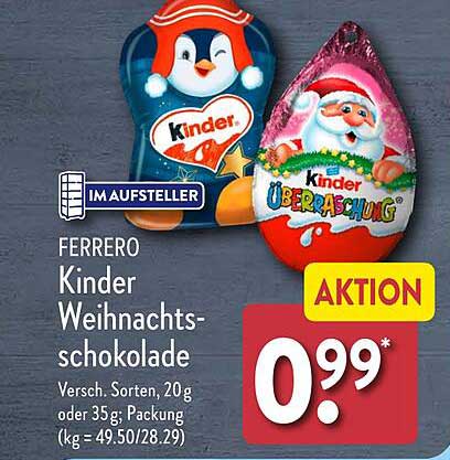 FERRERO Kinder Weihnachtsschokolade