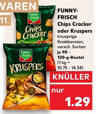 FUNNY-FRISCH Chips Cracker oder Kruspers