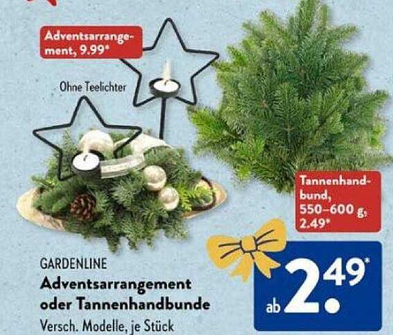 GARDENLINE Adventsarrangement oder Tannenhandbunde