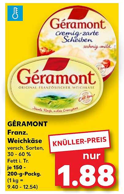 Géramont Franz. Weichkäse