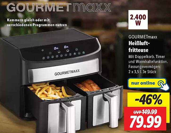 GOURMETmaxx Heißluftfritteuse