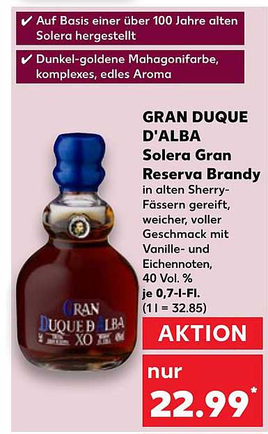 GRAN DUQUE D'ALBA Solera Gran Reserva Brandy