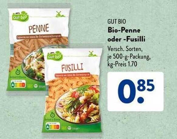 GUT BIO Bio-Penne oder -Fusilli