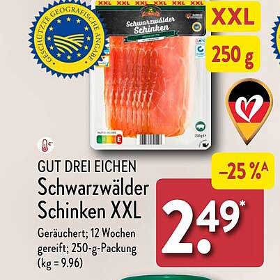 GUT DREI EICHEN Schwarzwälder Schinken XXL