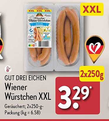 GUT DREI EICHEN Wiener Würstchen XXL