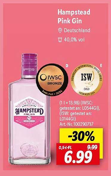 Hampstead Pink Gin