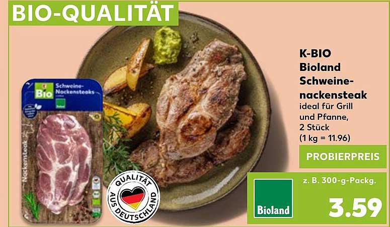 K-BIO Bioland Schweinenackensteak