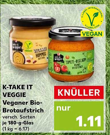 K-TAKE IT VEGGIE Veganer Bio-Brotaufstrich