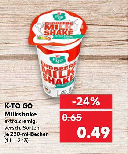 K-TO GO Milkshake Erdbeere