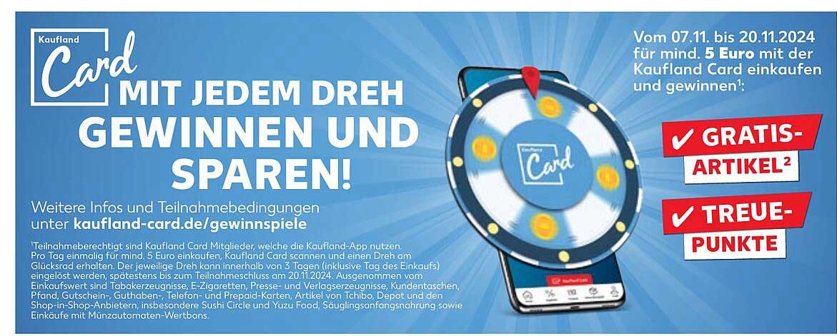 Kaufland Card mit jedem Dreh gewinnen und sparen!