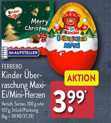 Kinder Überraschung Maxi-Ei/Mini-Herzen