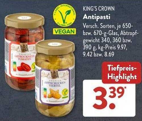 KING'S CROWN Antipasti