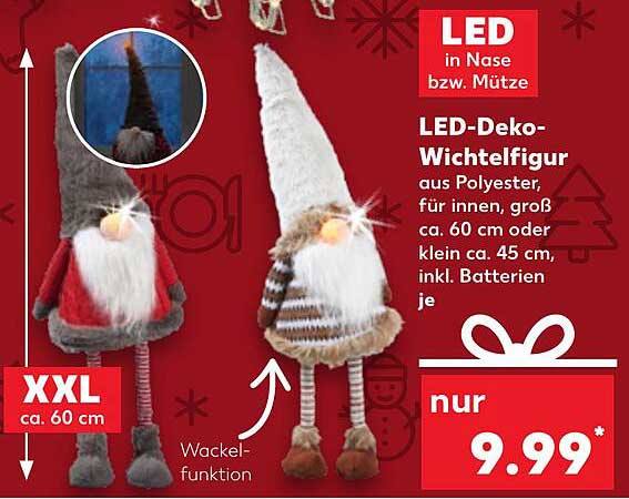 LED-Deko-Wichtelfigur