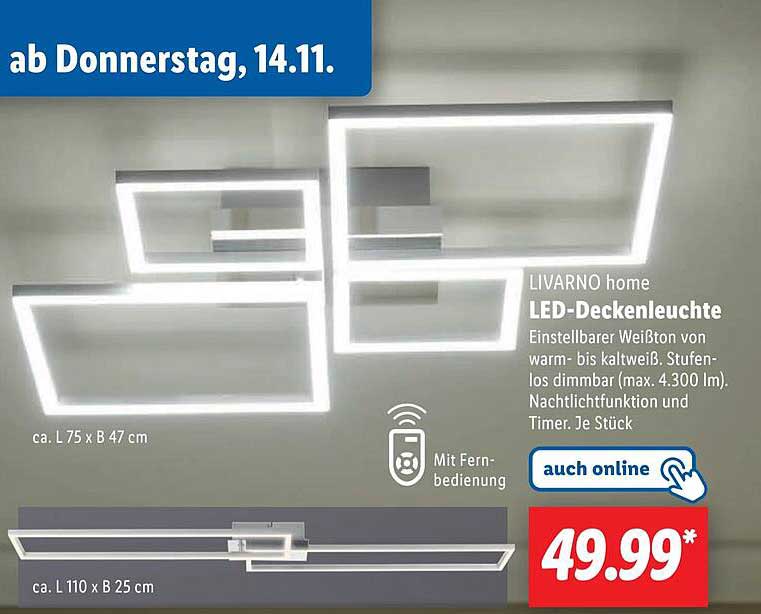 LIVARNO home LED-Deckenleuchte