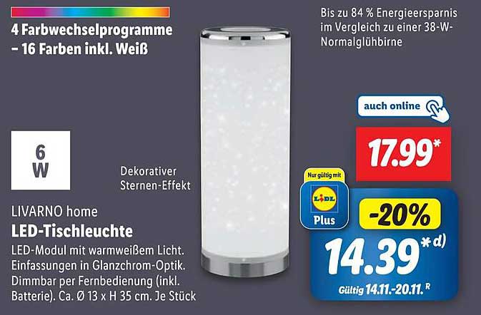 LIVARNO home LED-Tischleuchte